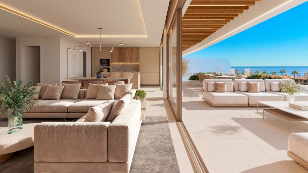 open views of the Mediterranean and a carefully considered relationship between interior and exterior.