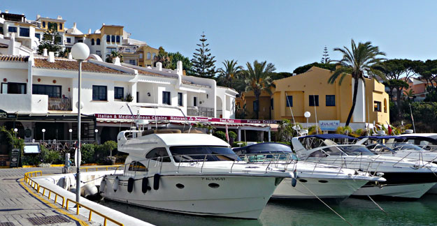A modern port Marbella located a few kilometres from the emblematic tourist town on the Costa del Sol.